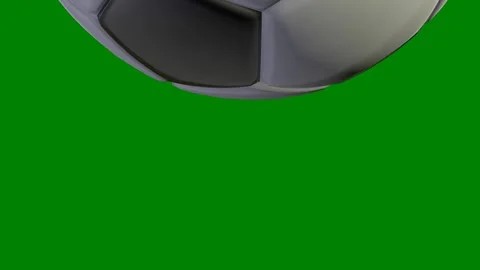 Green background border soccer ball anscreen green screen animated chromakey Video stock 314067635
