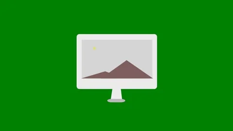 Green background border square computer screen mountain mountains the angreen Stock Footage 314067167