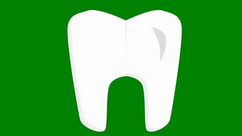 Green background border tooth green screen animated chromakey background Vídeo Stock 314067750