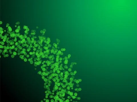 Green background with bright dots Stock Illustration