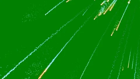 Green background bunch fireworks sparks lots light streaks screen some lights 库存影片 314064482