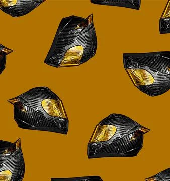 Green background carbon helmet pattern Stock Illustration