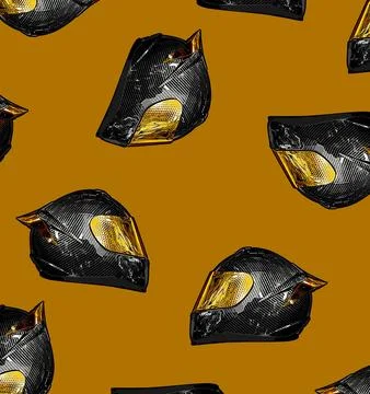 Green background carbon helmet pattern Stock Illustration