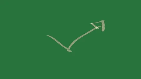 A green background with check mark and white arrow on screen an pointing up Vidéo 335131889