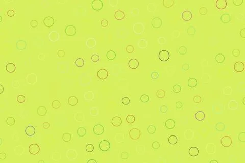 Green background with colorful circle patterns for design Stock Illustration