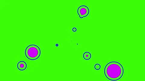Green background with colorful floating bubbles. 스톡 동영상 333520419