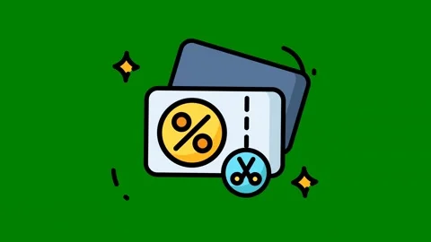 Green background computer clock top folder coin icon green screen animated Stock Footage 314063714