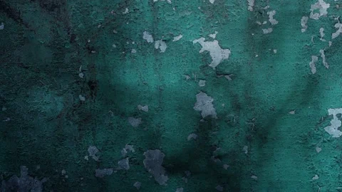 Green background cracked dark wall and smoke drifting. Stock Footage 140043662