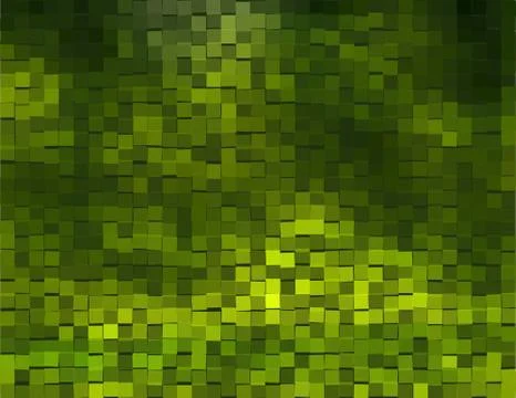 Green Background With cubes Stock Illustration