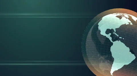 Green Background Earth on the right Stock Footage 45145088