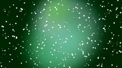 Green Background with Falling White Snowflakes Stock Footage 328205402