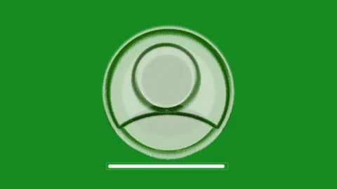 Green background with a generic user profile avatar icon in a circular fram.. Stock Footage 337131975