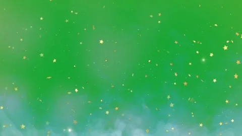 Green background with gold confetti Stock Footage 338217515