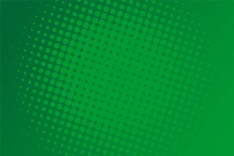 Green background with halftone pattern. Retro pop art texture. Stock Illustration