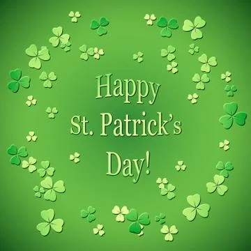 Green background - happy saint patrick's day - vector Stock Illustration