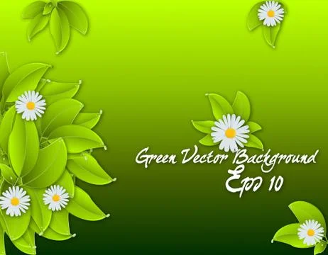 Green background Stock Illustration