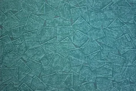 Green background with an interesting pattern of squares Stock Photos