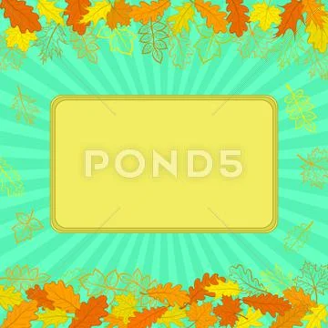 Green background with leaves Stock Illustration