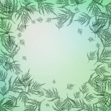 Green background with leaves Stock Illustration