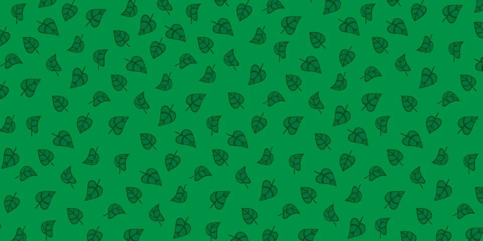 Green background with leaves pattern. Vector illustration Stock Illustration