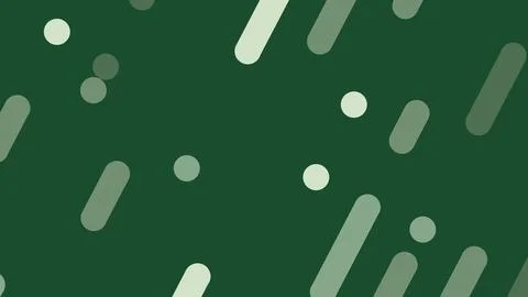 Green background with light beige diagonal bars and circular dots in varying  Stock Illustration