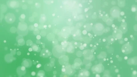 Green background with light bokeh particles Stock Footage 71269486