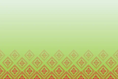 Green background with line of diamonds Stock Illustration