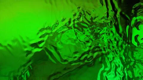 Green background with liquid textures. Beautiful wavy abstraction.  Stock Illustration