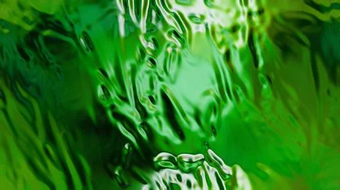 Green background with liquid textures. Beautiful wavy abstraction.  Stock Illustration