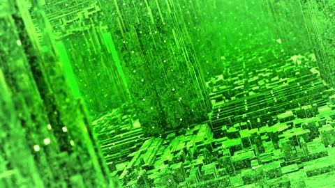 Green background . Motion.A bright background in animation made of rectangular Stock Footage 201213195