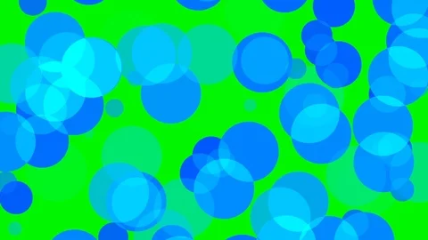 Green background with moving circles Stock Footage 112638418