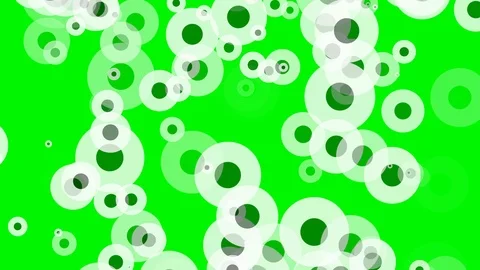 Green background with moving donut shaped circle Video stock 113537689