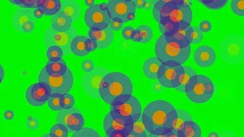 Green background with moving donut shaped circle Video stock 113539353