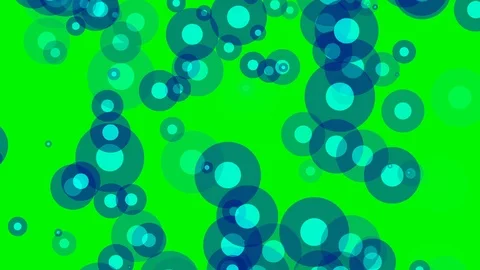 Green background with moving donut shaped circle Video stock 113542121