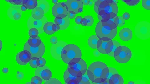 Green background with moving donut shaped circle Video stock 113542780