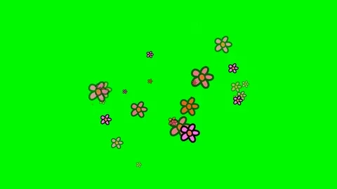 Green background with moving flower shape Stock Footage 103438346