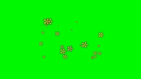 Green background with moving flower shape Stock Footage 103438552