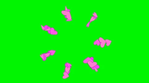Green background with moving heart shape Video stock 103122300