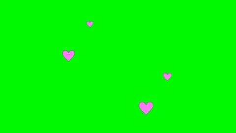 Green background with moving heart shape Stock Footage 103437960
