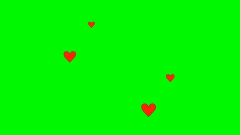 Green background with moving heart shape Stock Footage 103438108