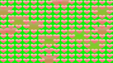 Green background with moving heart shape Stock Footage 103828392