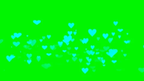 Green background with moving heart shape Stock Footage 108521257
