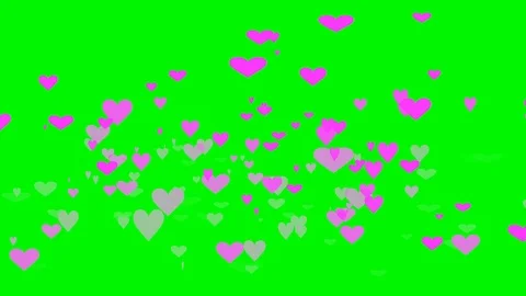 Green background with moving heart shape Stock Footage 108522759