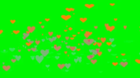 Green background with moving heart shape Stock Footage 108523491