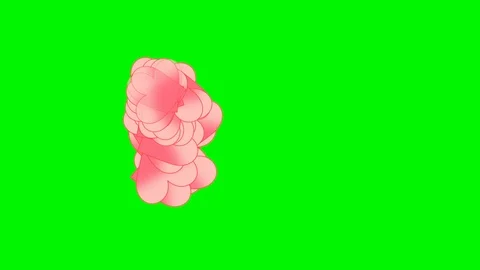 Green background with moving heart shape Stock Footage 109466833