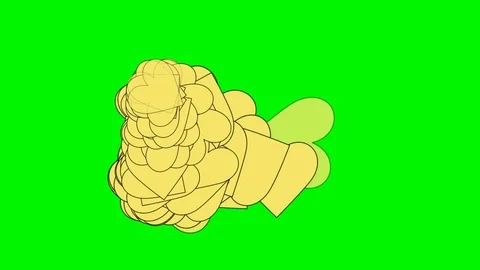 Green background with moving heart shape Stock Footage 109467310