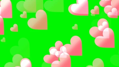 Green background with moving heart shape Stock Footage 112727529