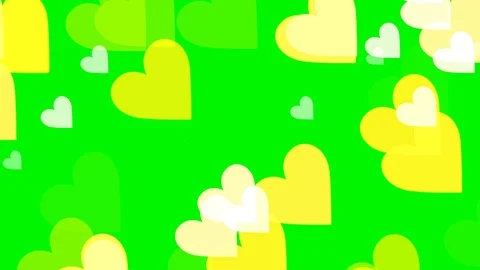 Green background with moving heart shape Stock Footage 112728971