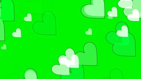 Green background with moving heart shape Stock Footage 112729307