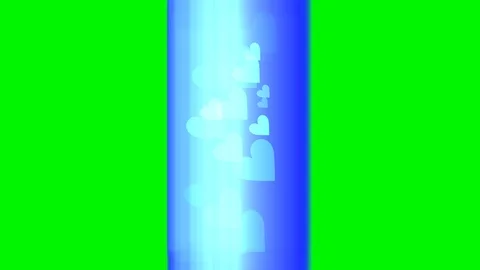 Green background with moving heart shape Stock Footage 113023934